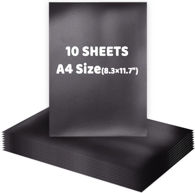Flexible einseitige Magnetplatten aus Gummi in Schwarz, A4-Format, 10 Stück - Bild 1