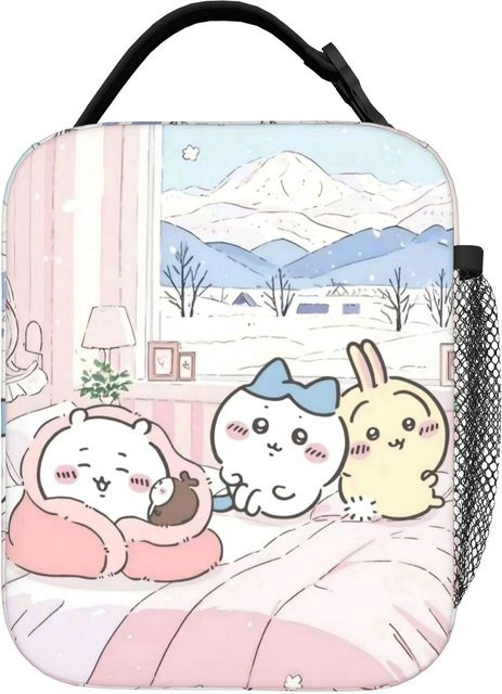 Chiikawa Hachiware Thermische Lunchtasche, Auslaufsichere Kühlertasche in Mehrfarbig, Wiederverwendbare Brotdose für Schule und Outdoor - Bild 1
