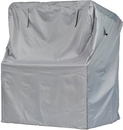 Mehr Garten Premium Strandkorbhülle aus wasserabweisendem Polyester Oxford-Gewebe 600D in Grau, B/T/H: 125 x 100 x 140 cm