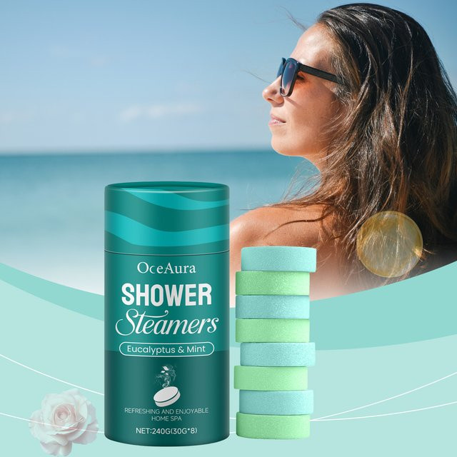 OceAura Duschdampfer Eucalyptus Mint in Grün für Aromatherapie und Entspannung - Bild 1
