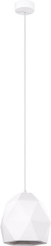 Moderne Pendelleuchte aus Keramik von Sollux in Weiß mit E27 Fassung und neutralweißem Licht, Durchmesser: 20 cm - Bild 1