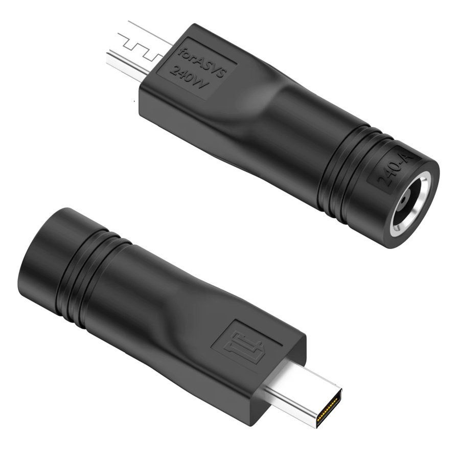 Asus 240W Laptop-Netzteil mit quadratischem Anschluss für ROG16 14 Air Notebook in Schwarz - Bild 5