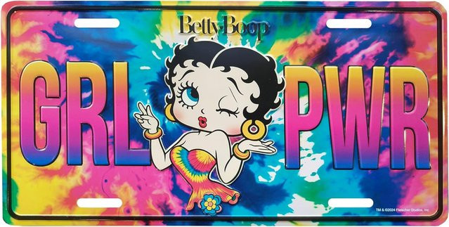 Boop Girl Power Blechschild von Mid-South Products, Mehrfarbig, B: 30,0 cm, H: 15,0 cm - Bild 1