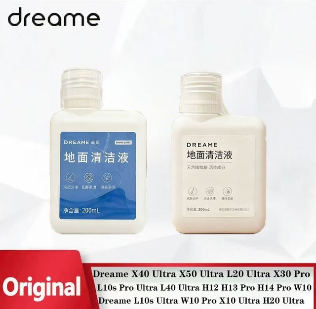 Dreame Reinigungsflüssigkeit für L40 Ultra AE, X40 Ultra, L10s Ultra Gen2, X50 Ultra, H12 Pro und W10, Farbe: Weiß, 200ml - Bild 1