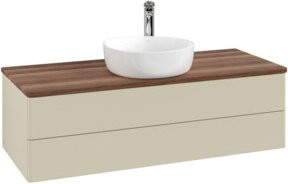 V&B Waschtischunterschrank Antao ohne Frontstruktur in Grau lackiert, B/T/H: 120 x 50 x 50 cm - Bild 1