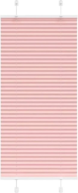 vidaXL Plissee Rosa halbtransparent aus Polyester B: 60 cm, H: 100 cm - Bild 1
