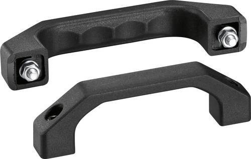 Rohde Universalgriff RG-1P.140.84 in Schwarz, 5er Set, Kunststoff matt, L x B x H: 17,0 x 2,7 x 4,5 cm - Bild 1