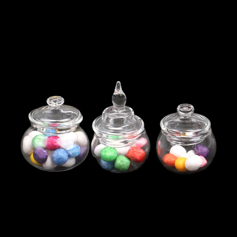 DIAPER&CORED Mini Glas Süßigkeiten Flasche, Puppenhaus Küche, Bunt / Mehrfarbig - Bild 2