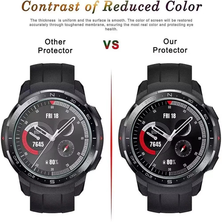 Displayschutzfolie Honor Watch GS Pro, Glas, transparent - Bild 4