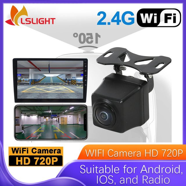 TEENRAM Auto-Frontkamera mit 2,4 GHz WIFI, HD Nachtsicht, 150 Grad Sichtfeld, USB 5V Anschluss für Android und iOS, Schwarz - Bild 1