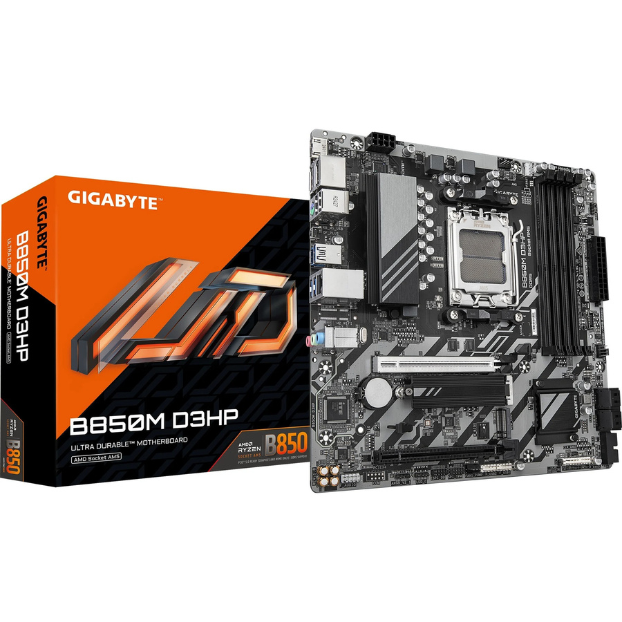 Gigabyte B850M D3HP Mainboard AM5 DDR5 Ethernet/LAN Schwarz - Bild 1
