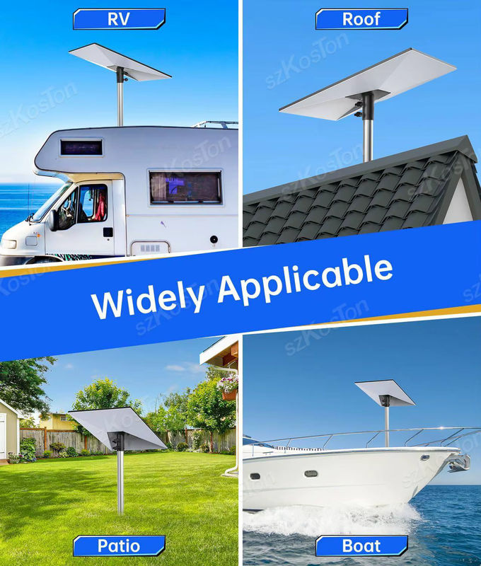 SZKOSTON Stangenhalterungsadapter für Starlink Gen 3 Standard-Schüssel, schwarzes Montagezubehör für Dachstangenhalterung am Wohnmobil oder der Terrasse - Bild 6