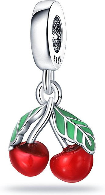 Armband Charm 925 Silber, Kirsche, Zitrone, Perle, Damen - Bild 1