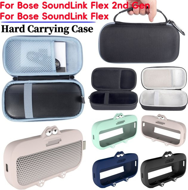 Stoßfeste Hartschalen-Tragetasche in Schwarz als kratzfeste Schutzhülle für den Bose SoundLink Flex der 2. Generation - Bild 1