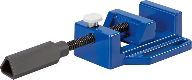LUX-TOOLS Maschinenschraubstock aus Aluminium in Blau mit 60 mm Spannweite - Bild 1