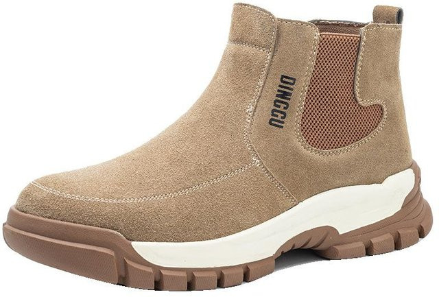 Sicherheitsstiefel für Herren in Beige mit Stahlkappe und PU-Sohle, Größe 42 - Bild 1
