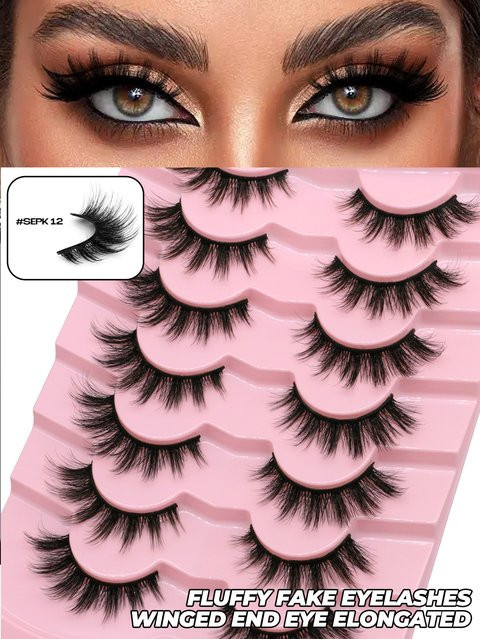 Veltrinay Falsche Wimpern, Manga-Anime-Wispy-Streifen, Unisex - Bild 1