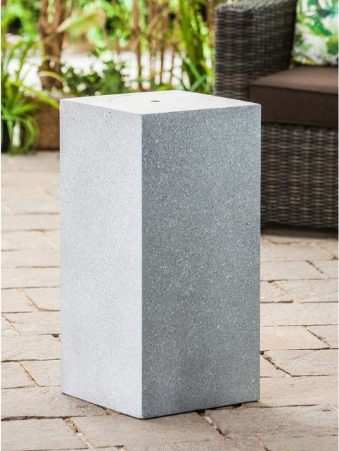 Heissner Deko-Säule Tower Grey in Granit-Optik für den Tisch - Bild 1