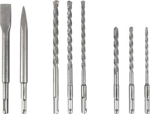 FRITZFURT 8-teiliges SDS-Plus Hammerbohrer-Set aus 40CR-Stahl mit Carbide-Spitze, Farbe Silber, Durchmesser: 6 mm, 8 mm, 10 mm, 12 mm - Bild 1