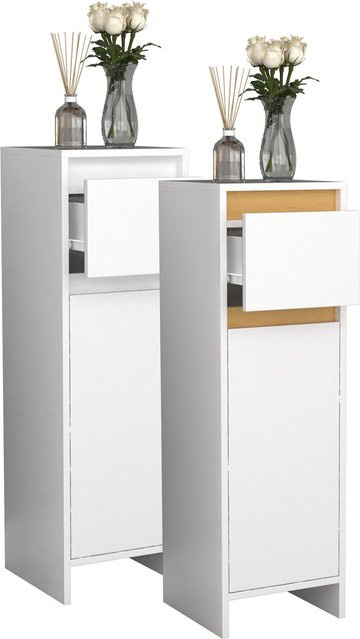 VCM Midischrank aus Holz als Badregal mit einer Schublade und einer Tür, H x B x T: 95 x 30 x 30 cm - Bild 1