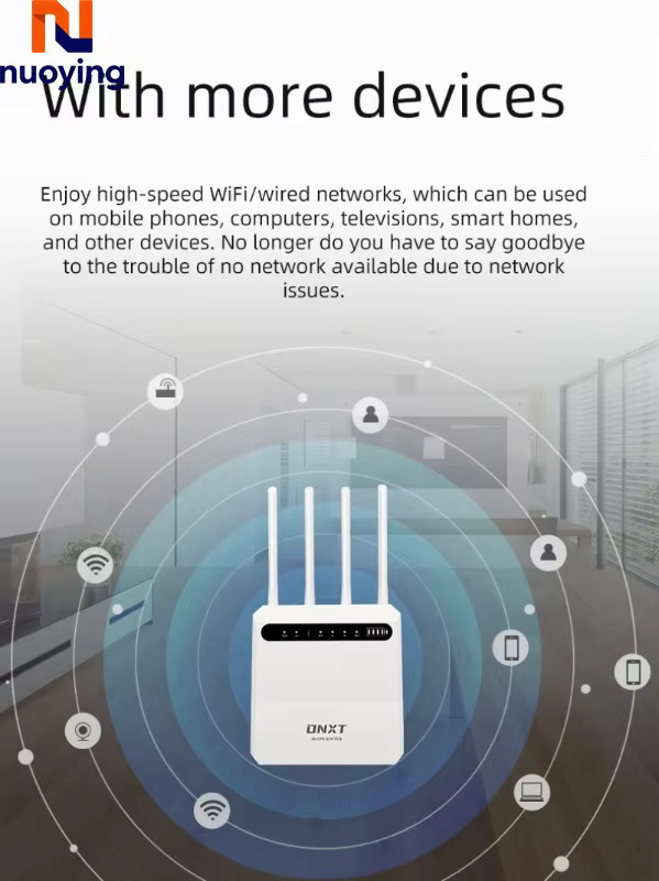 NUOYING CPE C521 4G LTE WLAN-Router mit Akku und SIM-Karte in Weiß - Bild 2