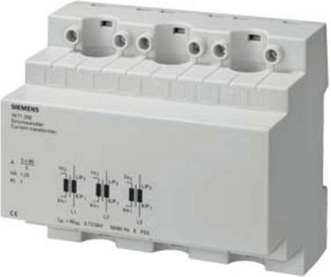 Siemens Stromwandler 7KT1200 3phasig Primärstrom 60A Sekundärstrom 5A mit Leiterdurchführung Ø 13mm und Schraubbefestigung - Bild 1