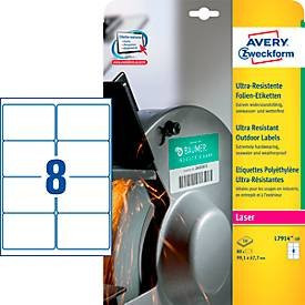 Avery Zweckform L7914-10 Folien-Etiketten aus Polyethylen, Weiß, 80 Stück, Breite: 99,1 mm, Höhe: 67,7 mm, geeignet für Laserdrucker - Bild 2