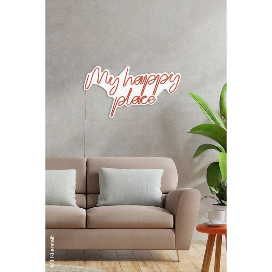 Opviq LED-Wandleuchte in Rot aus PVC für Wohnzimmer, Schlafzimmer und Terrasse, B/H/T: 55 x 31 x 2 cm - Bild 3