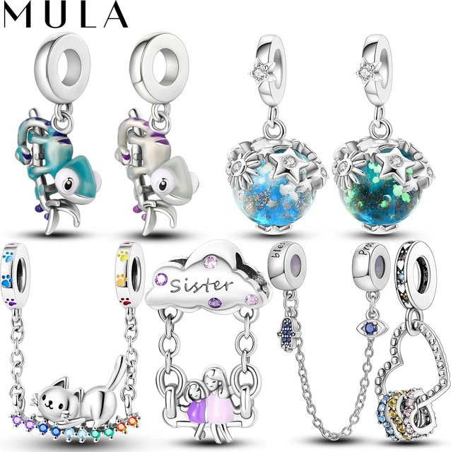 Mula Charm Chamäleon Silber, Kristall Kugel, Damen - Bild 1