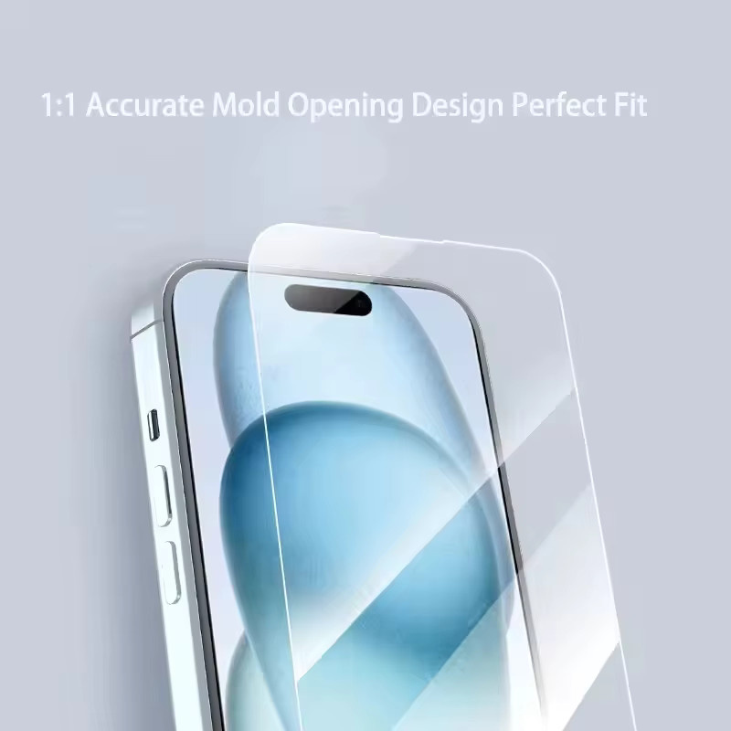 6in1 Bildschirmschutz Set aus gehärtetem Glas für iPhone 17 Pro Max, 16, 15, 14, 13, 12, 11 Pro Max inklusive Kameraobjektivschutz, transparent - Bild 2
