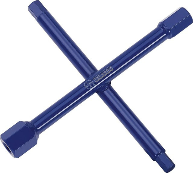 LUX-TOOLS Kreuzschlüssel Sanitär Comfort in Blau aus Stahl und Kunststoff - Bild 1