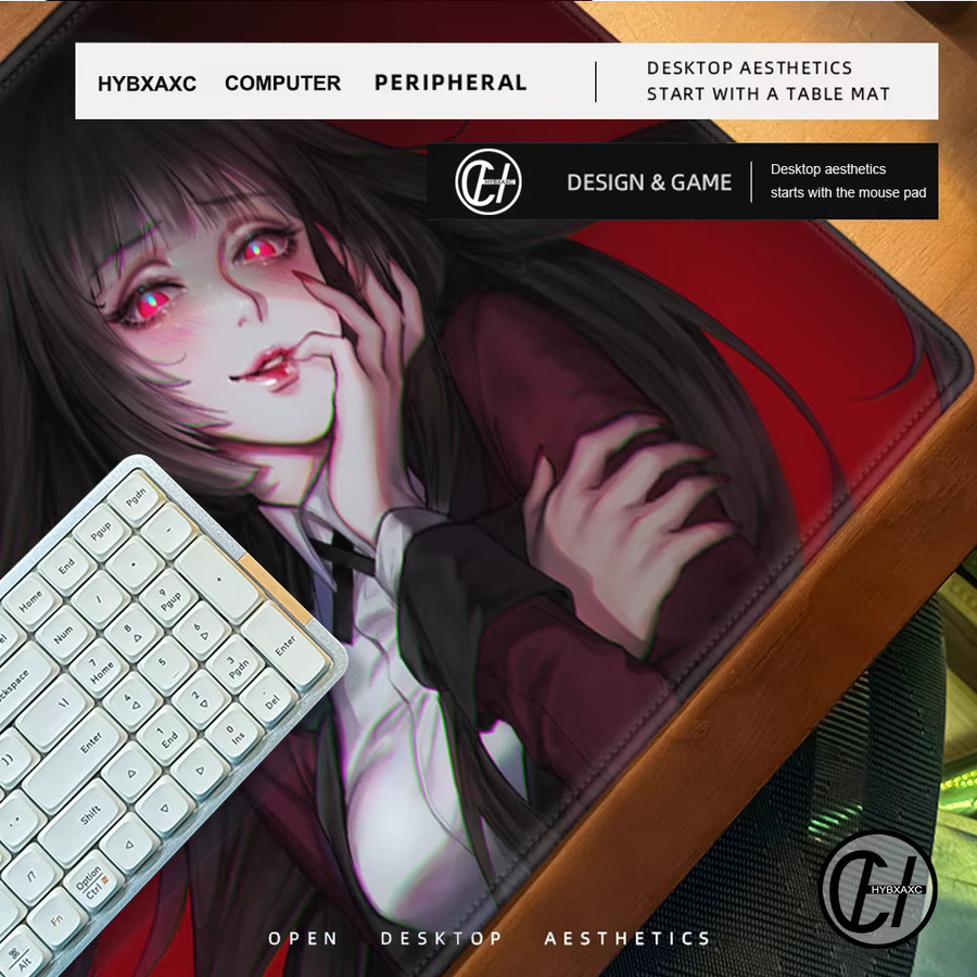HYBXAXC Gamer Mauspad Kakegurui Yumeko Jabami Anime Design Multicolor - Bild 5