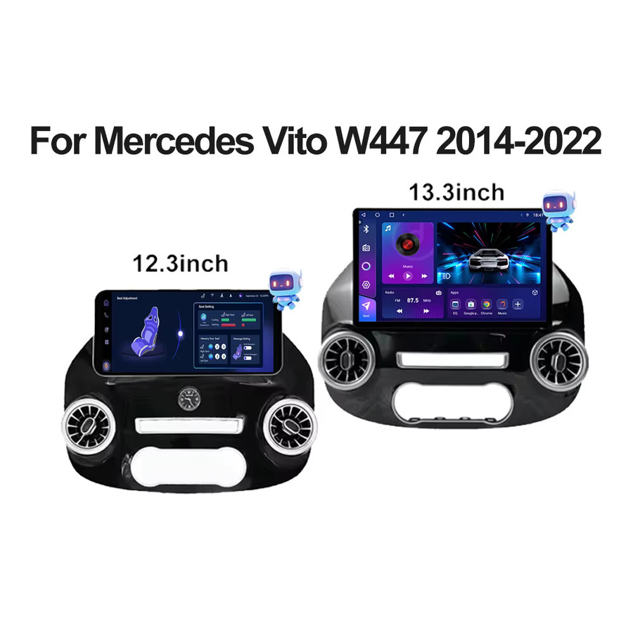 Forefeel Android Multimedia Radio für Mercedes Vito W447 (2014-2022) mit 12,3 Zoll Display, CarPlay, GPS, WiFi und Bluetooth in Schwarz - Bild 4