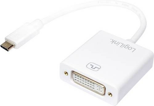 LogiLink UA0245A USB-C auf DVI Adapter in Weiß - Bild 1