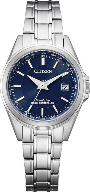 Citizen Armbanduhr, Solar, Edelstahl, Blau, 29 mm, Damen - Bild 1
