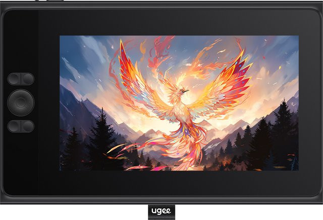 Ugee UE12 & UE12 Plus Grafiktablett Zeichentablett in Schwarz für PC Windows und Android - Bild 1