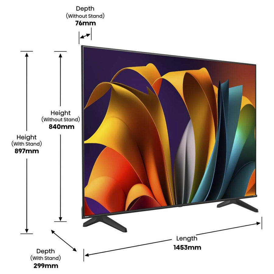 Hisense 65A6N Smart LED Fernseher 4K Ultra HD in Schwarz - Bild 5
