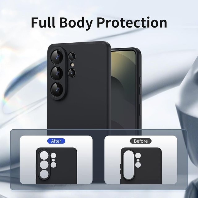 Stoßfeste Silikon TPU Handyhülle für Samsung Galaxy S26 Ultra S25 S24 S23 S22 S21 FE Plus in Schwarz - Bild 1