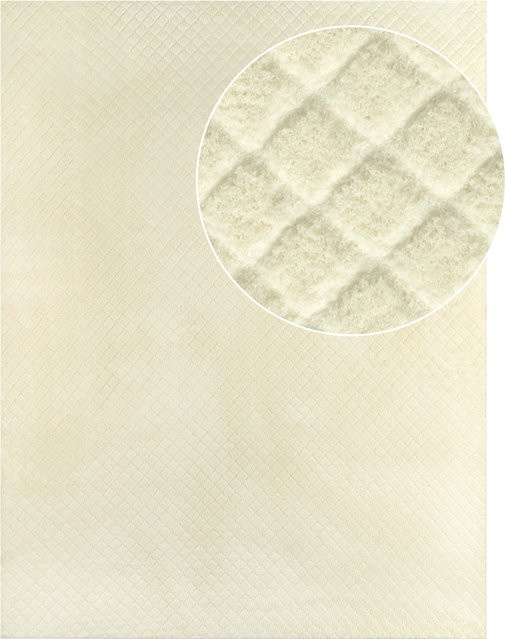 Waschbarer Teppich Rotella in Creme mit Rautenmuster im Skandi-Stil, Breite: 60 cm, Länge: 100 cm - Bild 1