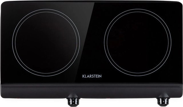 Klarstein Cookbuddy Doppel-Kochfeld aus Glaskeramik in Schwarz mit 2400W und 5 Leistungsstufen - Bild 2