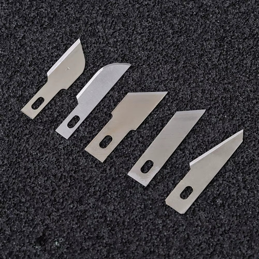 10-teiliges Hobby-Messer Set aus Edelstahl mit Skalpell-Klingen Typ #11 in Silber für präzise Gravurarbeiten und PCB-Reparaturen - Bild 3