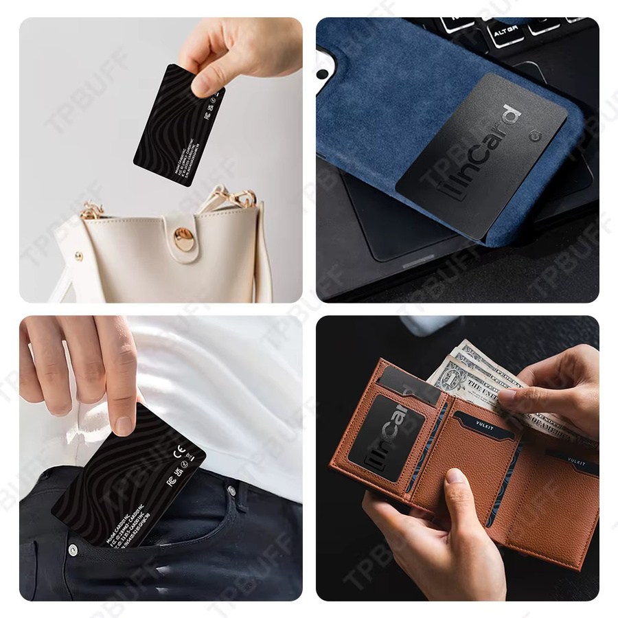 TPBUFF Bluetooth Tracking Karte in Schwarz für Android zur GPS-Standortbestimmung und als intelligentes Anti-Verlust-Tag für Brieftaschen und Schlüssel - Bild 4