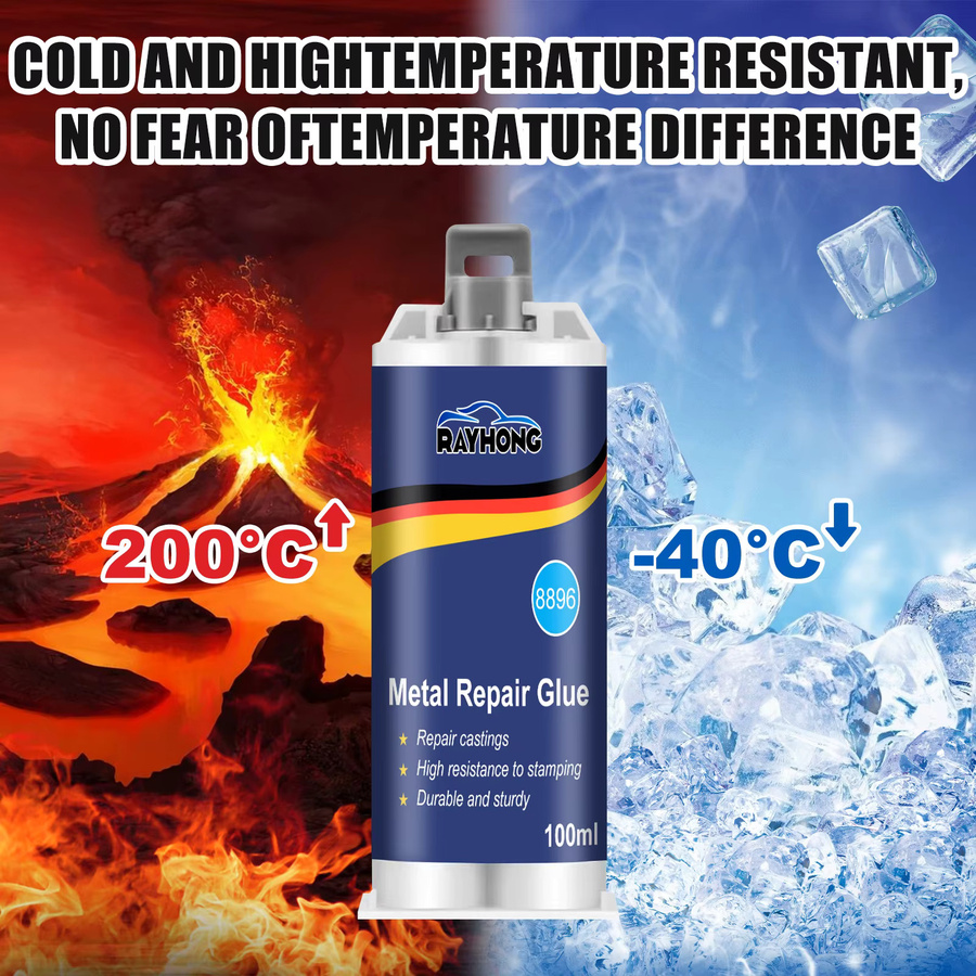 RayHong AB-Gusskleber aus Metall 100 ml Hochfeste Reparatur-Kaltschweiß-Zementfüllpaste für Metall Kunststoff Holz Stein und Gips - Bild 4