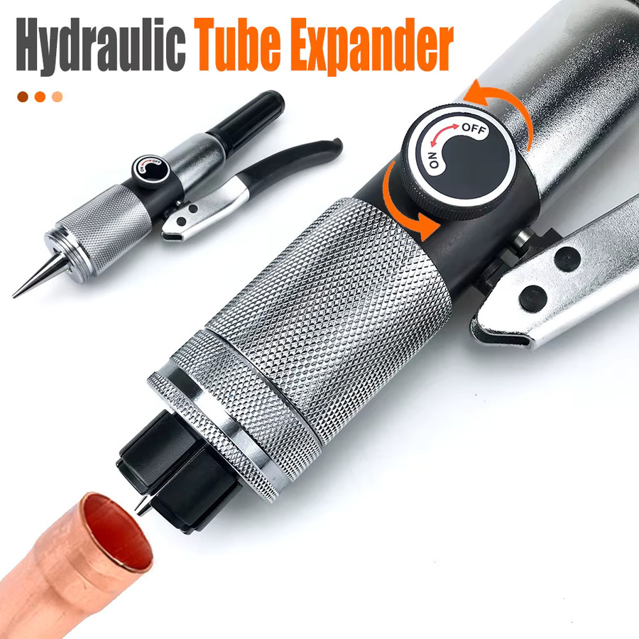 QDS Hydraulikrohr-Expander-Werkzeugsatz in Silber mit 11 Expanderköpfen für Kupferrohre in Klimaanlagen und Kühlschränken - Bild 4