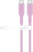 goobay USB-C auf USB-C Silikonkabel USB 2.0 pink, Länge: 60 cm - Bild 1