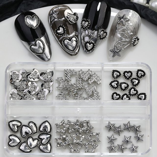 Misscheering Nagelkunst-Charm Herz und Stern, Legierung, Glänzend, Damen - Bild 1