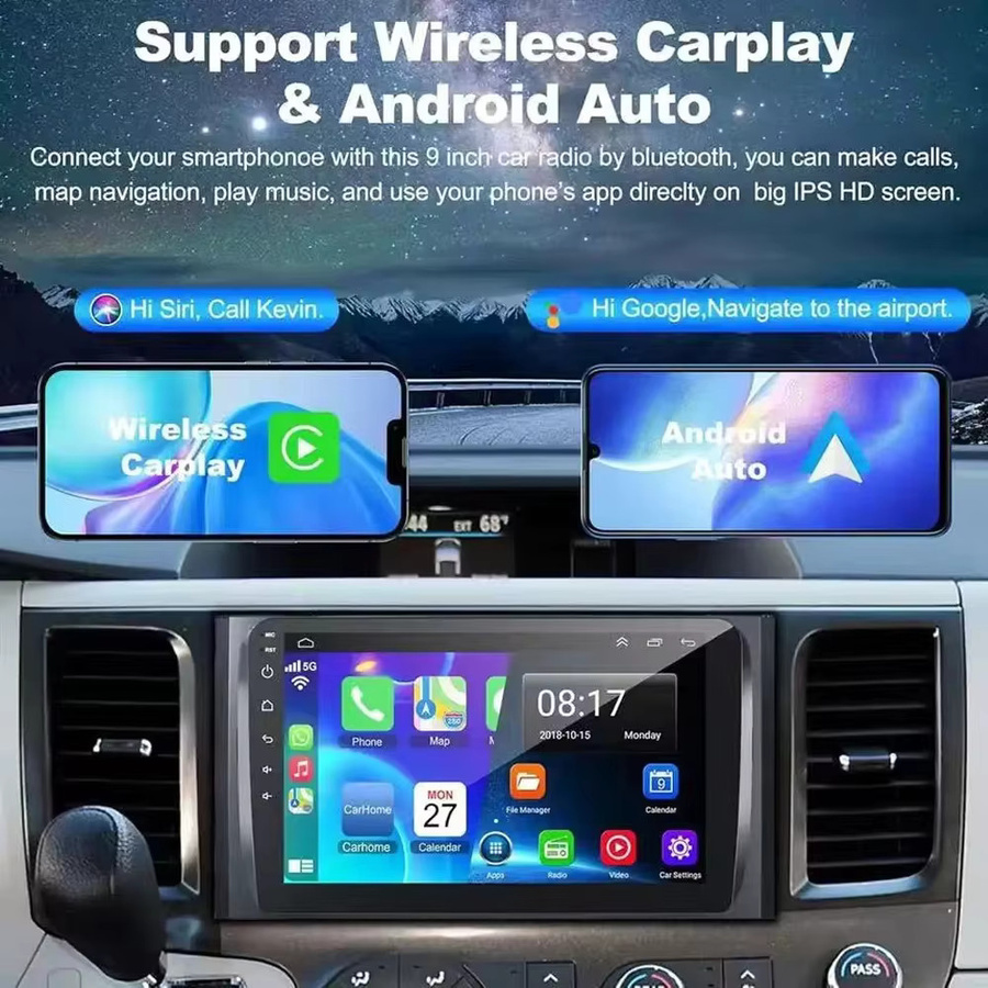 Android 16 Autoradio Multimedia System mit GPS für Mercedes Benz B200 Sprinter W906 W639 AB Klasse W169 W245 Viano Vito in Schwarz - Bild 2