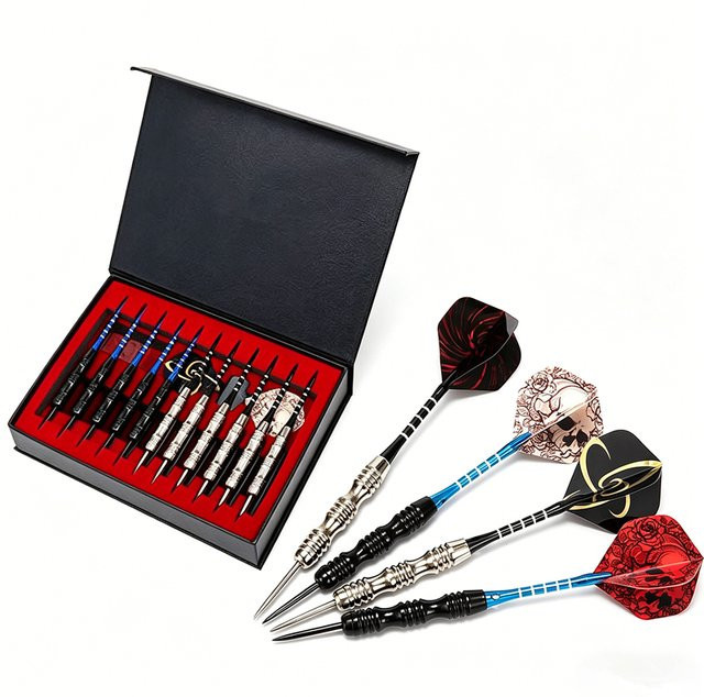 Yernea Dart Profi-Metall-Dartpfeile, 12-teiliges Set, Metall, Bunt / Mehrfarbig - Bild 1