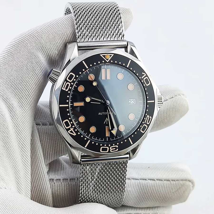 OUMASHI Taucheruhr, Automatik, Edelstahl, 42 mm, Herren, Schwarz - Bild 3