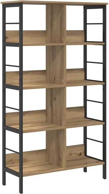 vidaXL Bücherregal Artisan-Eiche im Industriestil aus Holzwerkstoff und Stahl, Farbe: Braun, B/T/H: 82 x 32 x 144,5 cm - Bild 1
